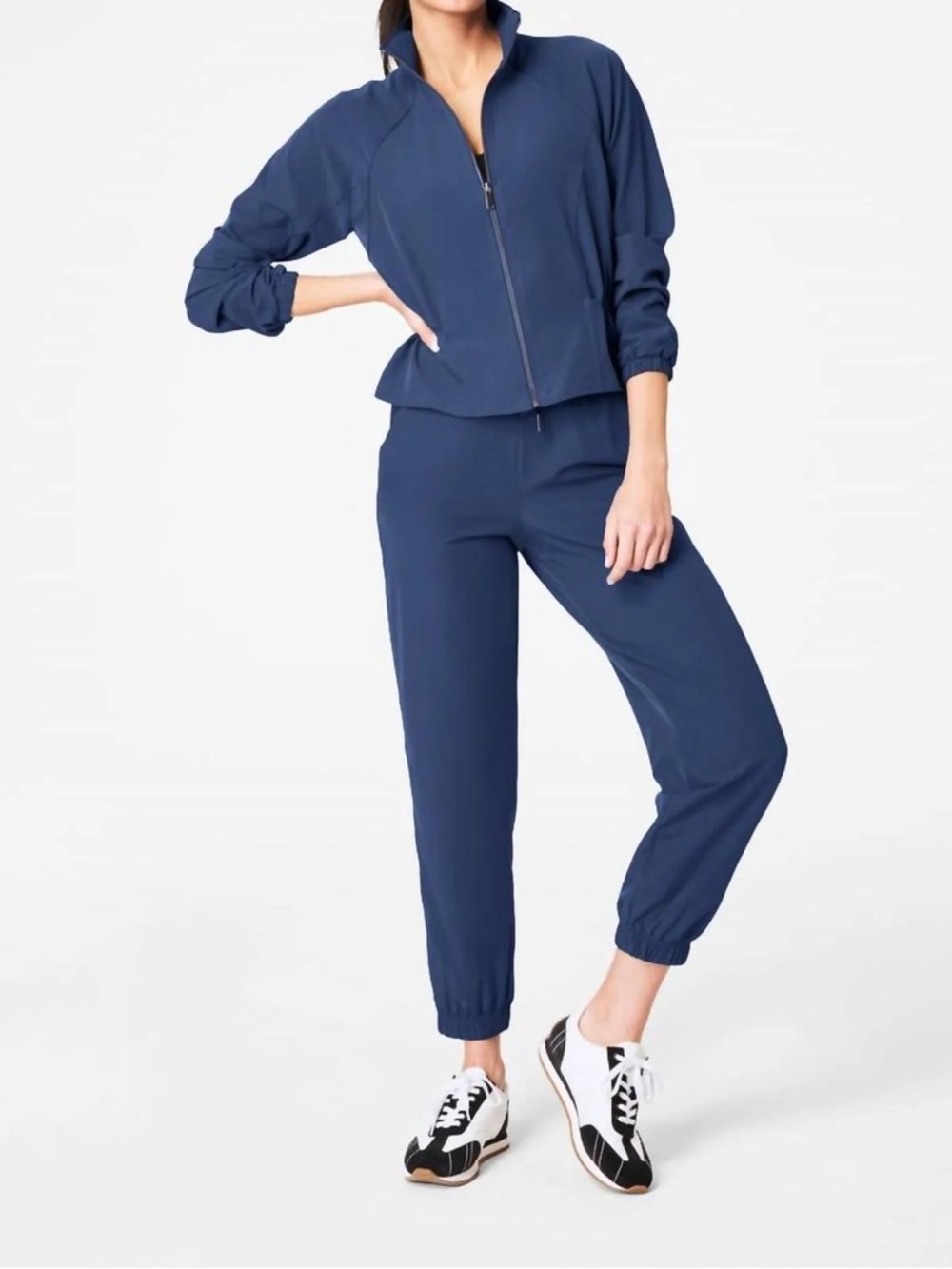 Spanx on the move blue joggers new faded indigo nwt